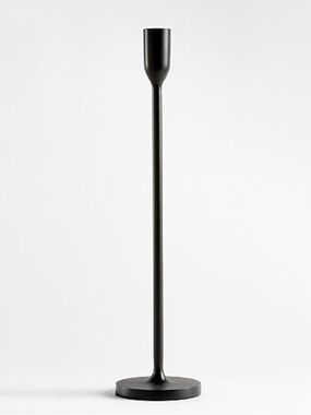 New! Crate&Barrel x Leanne Ford Matte Black Taper Candle Stand LARGE 18”